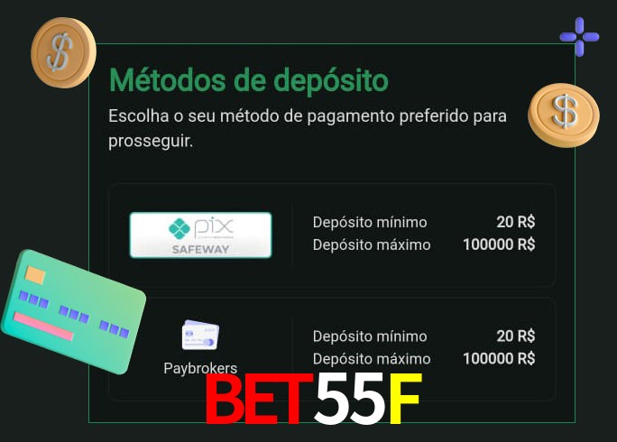 O cassino BET55F oferece uma grande variedade de métodos de pagamento